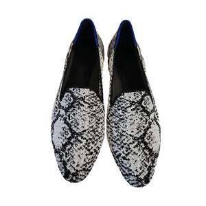 Rothy's 'The Almond' Black Animal Print Loafer Python Size 6.5